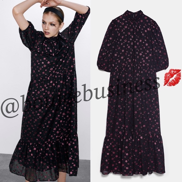 ZARA Voluminous Midi Dress - Picture 5 of 5